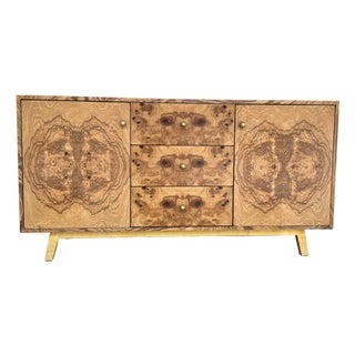 Made Goods Modern Olive Ash Burl Wood Xander Buffet For Sale