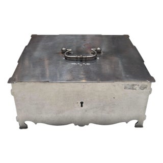 Antique George III Steel Strong Box for Jewelry For Sale