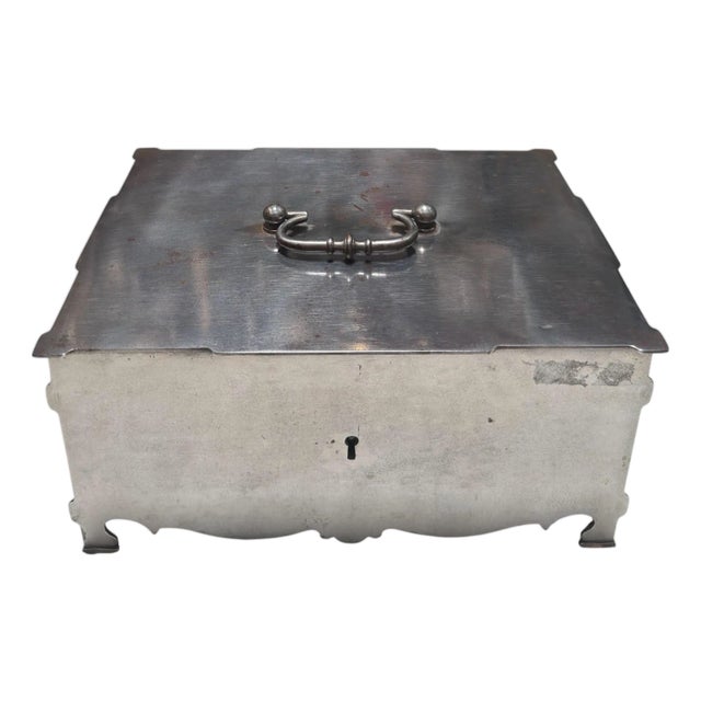 Antique George III Steel Strong Box for Jewelry For Sale