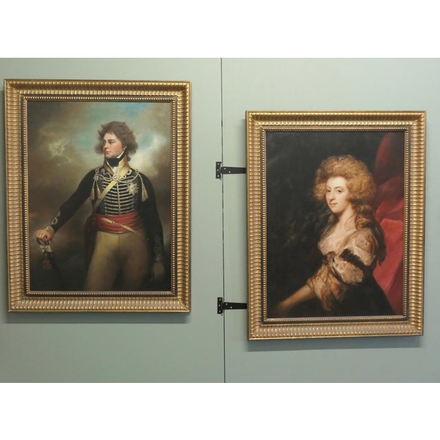 After Sir William Beechey, Portraits of George IV & Mrs Fitsherbert, Oil, Framed, Set of 2 For Sale - Image 4 of 9
