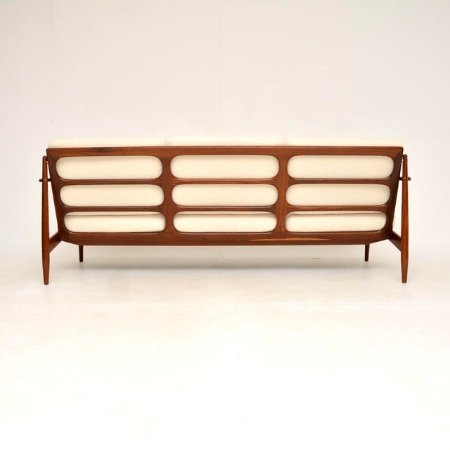 Wood Vintage Danish Sofa in the style of Grete Jalk for France & Søn, 1960s For Sale - Image 7 of 13