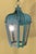 Vintage Solid Brass Hanging Lantern - Patinated Teal Finish For Sale - Image 13 of 14
