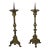 Pair of French Silver Plate on Brass Altar Sticks For Sale