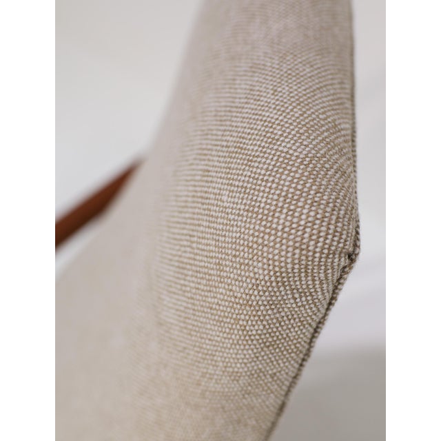 Wood Boomerang Rocking Chair attributed to Mogens Kold in Teak, Denmark 1960s For Sale - Image 7 of 13