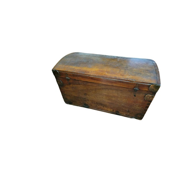 Mid 19th Century Domed Top Trunk For Sale - Image 4 of 6