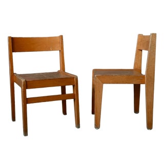 Vintage School Chair in Beech from ASS Schulmöbel, 1960s For Sale