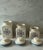 Set of 3 Vintage Ceramic Canisters With Hand Painted Quilted Star Pattern For Sale - Image 4 of 11