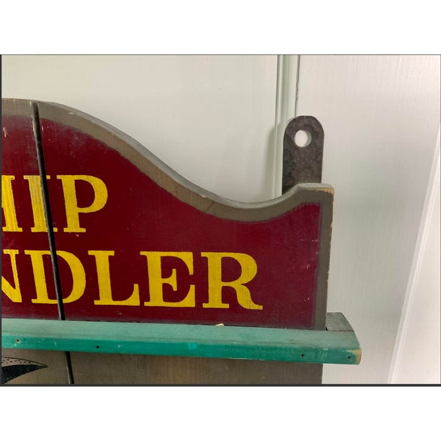American Vintage 1960s Hand Painted"Ship Chandler" Trade Sign For Sale - Image 3 of 4