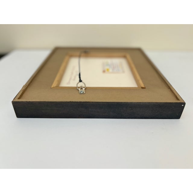 Pink Sereno Iii, by Bernyce Winick, Signed Aquamedia Gouache Abstract, Framed For Sale - Image 8 of 8