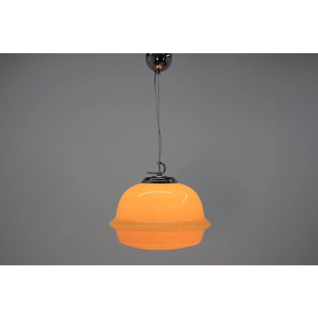 1980s Mid-Century Glass Pendant, 1980s For Sale - Image 5 of 6