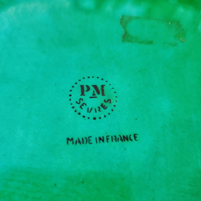 1930s 1930s Paul Milet Sèvres Art Deco Era Large Green Glaze Bowl, France For Sale - Image 5 of 9