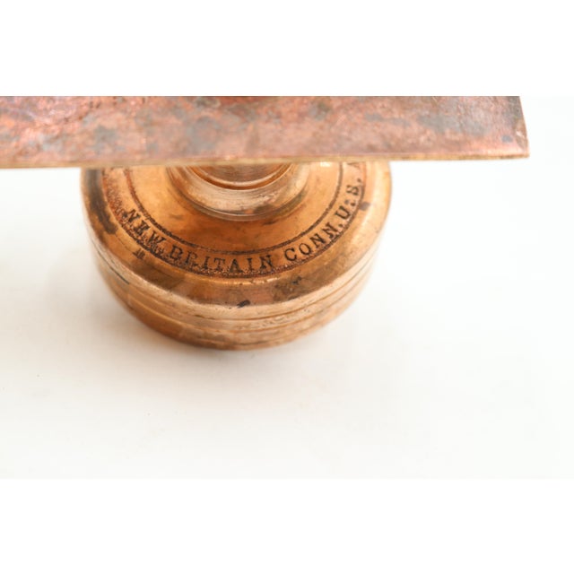 Mid 20th Century Antique Polished Brass Russell & Erwin Dummy Door Knob Set For Sale - Image 5 of 6