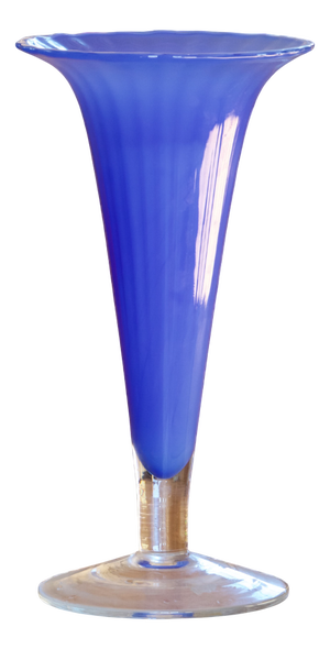 Large Art Deco Cobalt Blue Murano Glass Vase, 1920