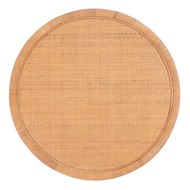 Wood Captiva 39 in. W Round Rattan Coffee Table, Natural Rattan For Sale - Image 7 of 8