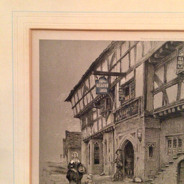 Framed Signed Colored Lithograph of the George Inn, Norton St. Philip by British Artist Cecil Aldin. For Sale In Sacramento - Image 6 of 11