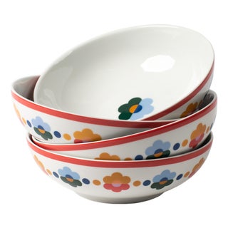 Floral Porcelain Bowls Bowls, Set of 4 For Sale