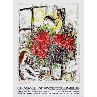 1974 Chagall at Pace Columbus Exhibition Poster For Sale