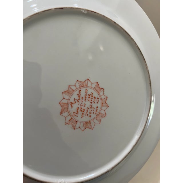 Mid 20th Century Mid 20th Century Nora Fenton Design Chinese Enamel Painted Chinoiserie Plates- Set of 6 For Sale - Image 5 of 12