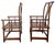 Pair of Chinese Ming Style Cypress Wood Arm Chairs. High quality and solidly made side chairs with lower front and back...