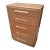 1950s Blonde Birch Five-Drawer Highboy Chest, Attributed to Heywood-Wakefield For Sale