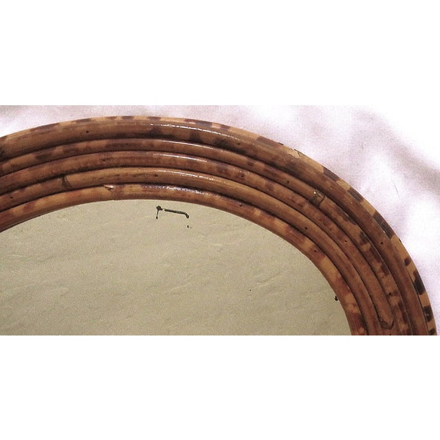 FREE SHIPPING ANYWHERE IN THE CONTINENTAL US! This is a vintage petite pencil reed tortoise shell style bamboo wall...