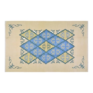 Vintage Chinese Art Deco Hand Knottted Wool Rug, 9'8'' X 15'10'' For Sale