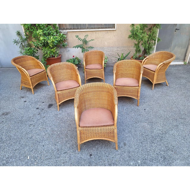 Vintage Outdoor Armchair in Rattan and Bamboo, 1960s For Sale - Image 12 of 18