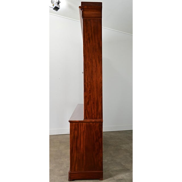 French 19th Century Louis Philippe Mahogany Bibliotheque For Sale - Image 10 of 11