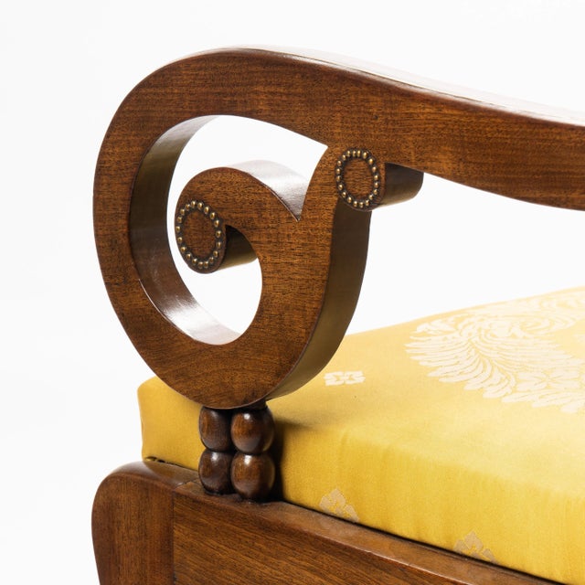 Wood English Mahogany Arm Chair With Upholstered Seat, 1820 For Sale - Image 7 of 11