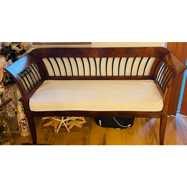 Early 19th Century Elegant 1820 Austrian Biedermeier Walnut Sofa Settee For Sale - Image 5 of 6