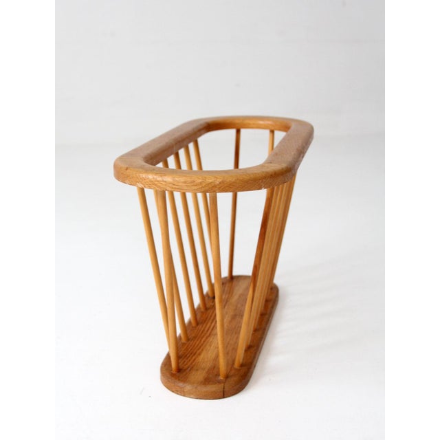 Mid-Century Wood Magazine Rack For Sale - Image 11 of 11