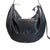 Modern Versace Repeat Large Hobo Black Leather Silver Hardware Shoulder Bag For Sale - Image 3 of 12