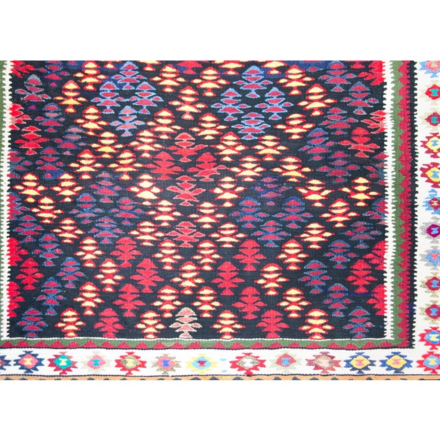 Vintage Persian Qazvin Kilim Rug For Sale - Image 14 of 18