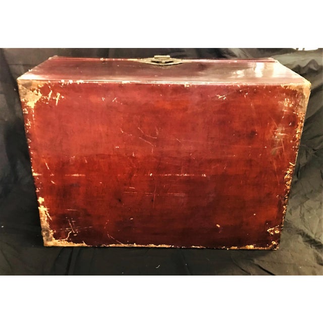 Metal 19th Century Antique Chinese Lacquer Blanket Chest For Sale - Image 7 of 13
