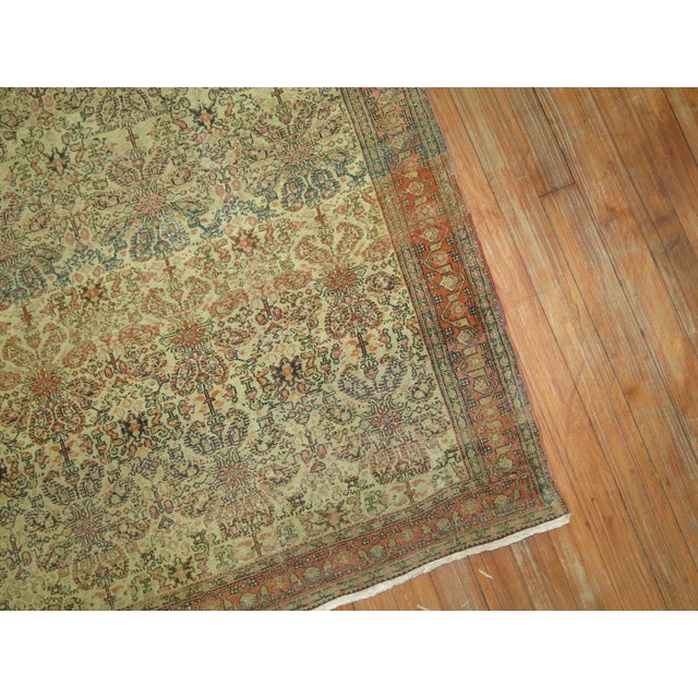 Ivory Late 19th Century Fine Persian Senneh Rug - 4'6" x 6' For Sale - Image 8 of 18