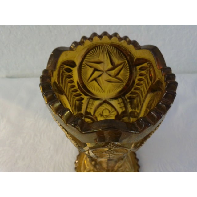 Mid-Century Czechoslovakia Copper Shaded Flash Glass Vase For Sale - Image 4 of 5