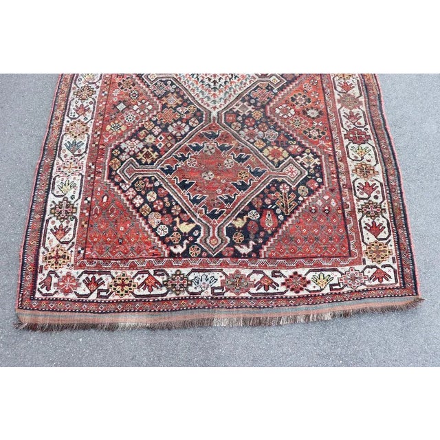 Vintage Middle Eastern Shiraz Rug, 1950s For Sale - Image 9 of 11