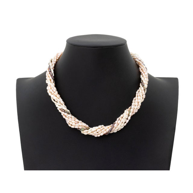 Metal Pomellato Baroque Pearl Multi-Strand Necklace For Sale - Image 7 of 7