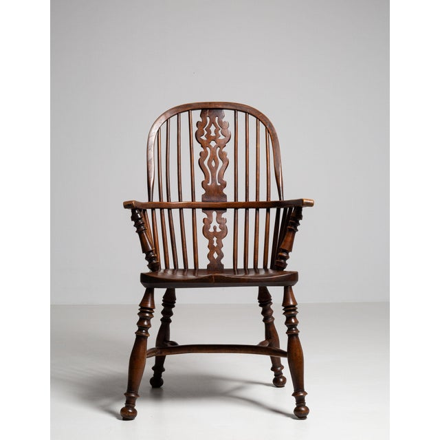 Brown 19th Century France Brown Wood Armchair For Sale - Image 8 of 10