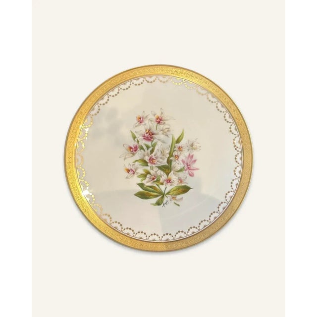 Circa 1910 Hand Painted Limoges Cabinet Plates- Set of 8 For Sale - Image 6 of 11