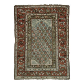 Antique Persian Kurdish Rug in Polychromatic Geometric Patterns - Rug & Kilim For Sale