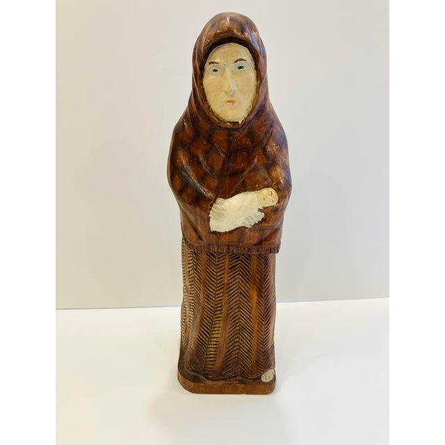 1960s Lithuanian Folk Art Carving Signed Alfonso’s Skirsgilas For Sale - Image 10 of 10