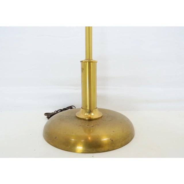 Brass Vintage 1940s Art Deco Solid Brass Floor Lamp Torchères - a Pair For Sale - Image 8 of 11
