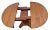 Beautiful antique solid quarter-sawn oak dining table featuring a round top with one Leaf. The table showcases striking...
