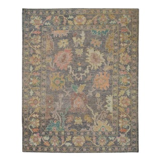 Modern Turkish Oushak Rug 5'5" x 6'10" For Sale