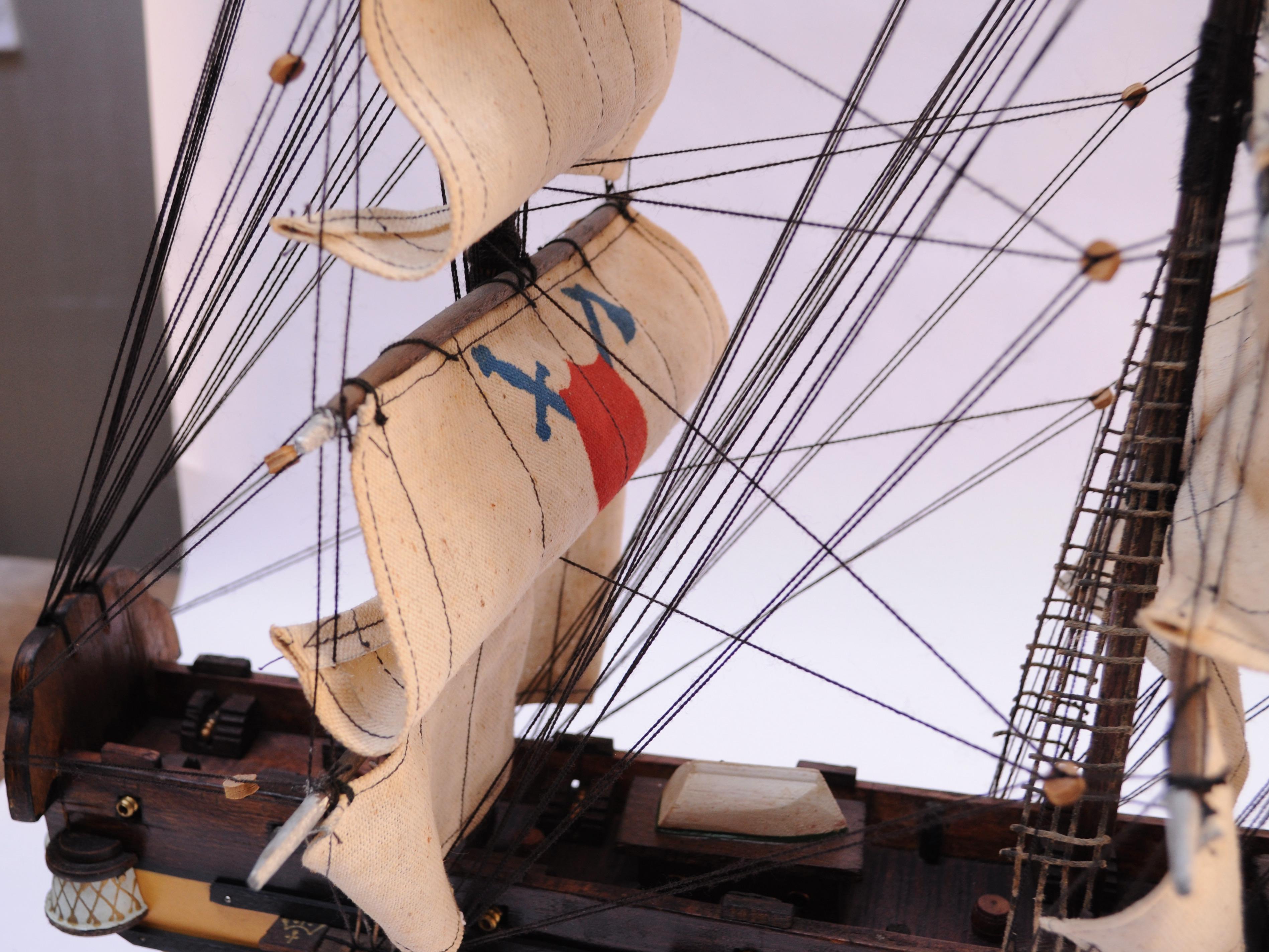 Large Model of the Fragata Espanola Ano 1780 Spanish War Ship