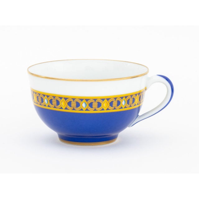 Hermès Hermes Paris "Cocarde De Soie" Porcelain Tea Service for 3 For Sale - Image 4 of 11