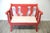 Salmon Antique American Classical Grecian Painted Settee With Scrolled Arms & Saber Legs, Circa 1830 For Sale - Image 8 of 10