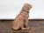 An English vintage pottery bulldog statue from the mid 20th century, with black collar. Created in England during the...