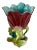 19th Century French Orchies Majolica Glazed Floral Form Vase For Sale